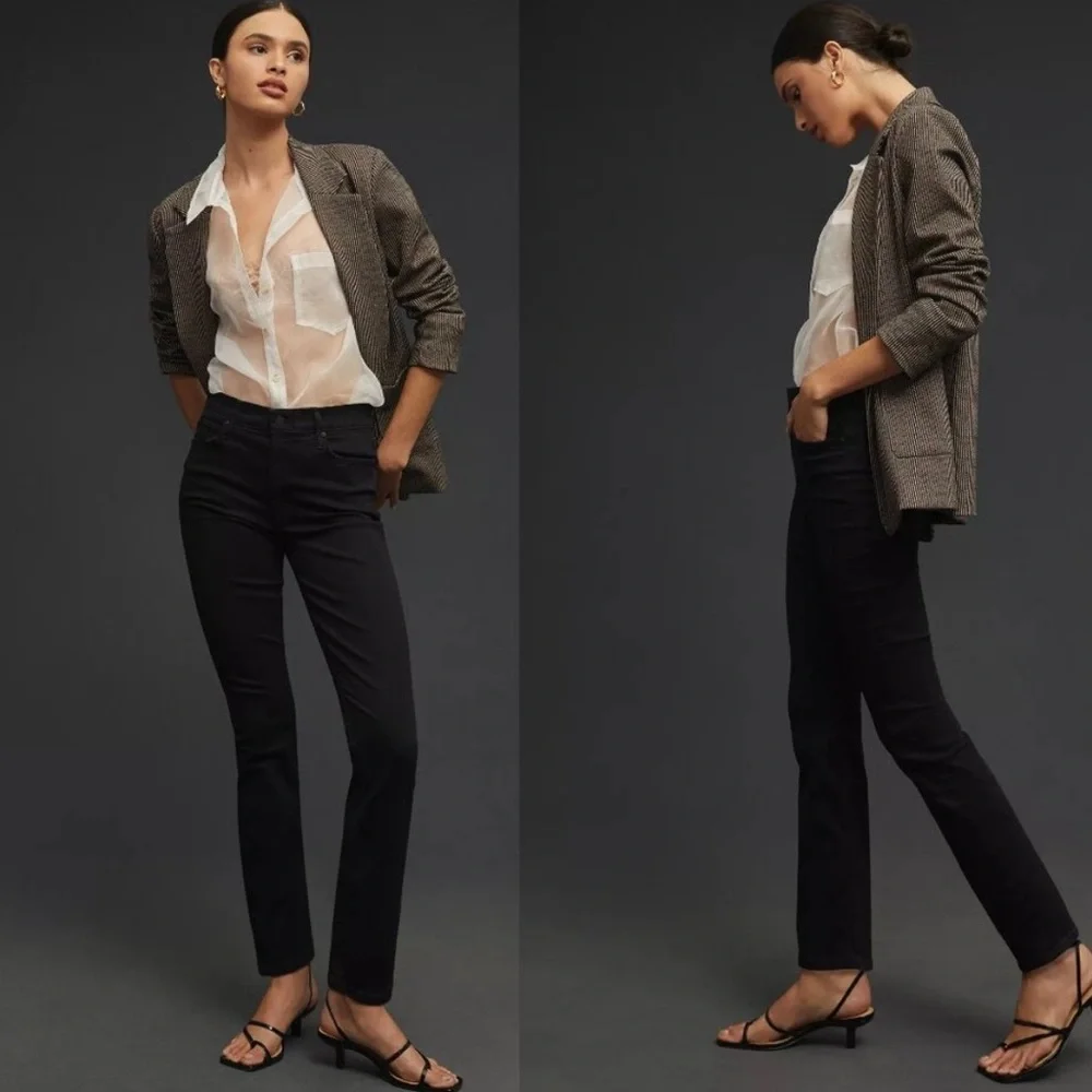 NWT Anthropologie MOTHER Dazzler Mid Rise Straight Jean